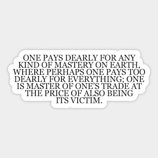 Friedrich Nietzsche  "The Gay Science" Book Quote Sticker